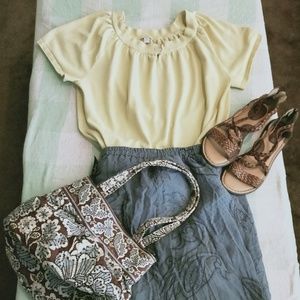 J. JILL  XL yellow top w button